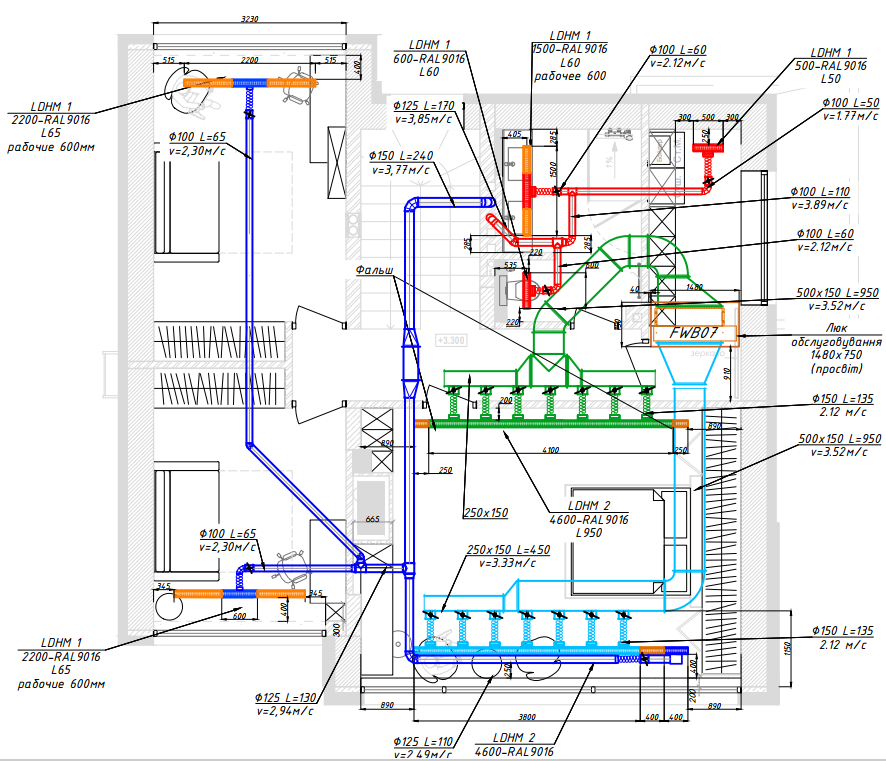 Проект вентиляции и кондиционирование 2 этажа - FoxProject
